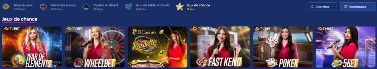 OhMyZino Casino jeux chance