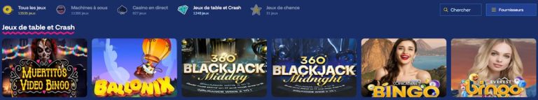 OhMyZino Casino jeux crash